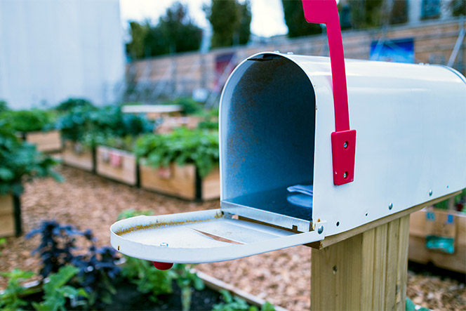 A rural mailbox