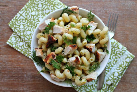 Grilled Chicken Pasta Salad with Spring Herbs