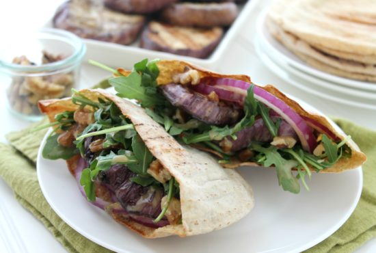 Grilled Eggplant Pitas