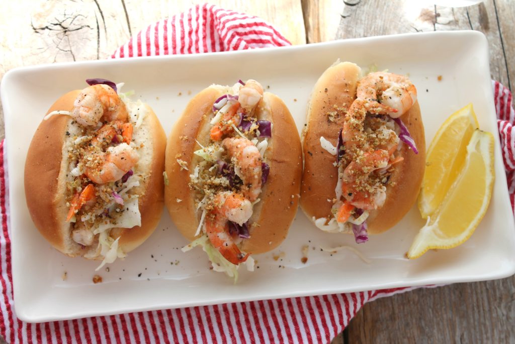 Grilled Caesar Shrimp Rolls - Drew’s Organics