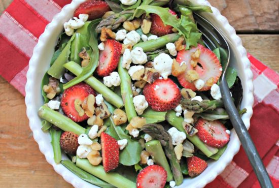 Strawberry, Asparagus and Goat Cheese Salad