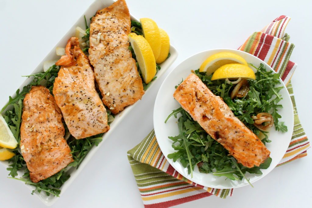 Orange Sesame Ginger Salmon & Arugula - Drew’s Organics