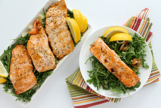 Orange Sesame Ginger Salmon &#038; Arugula