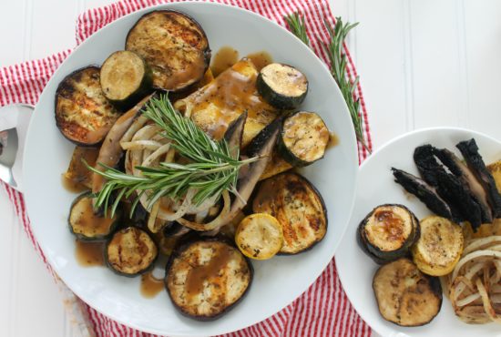 Rosemary Balsamic Grilled Vegetables &#038; Polenta