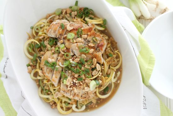 Shiitake Ginger Zoodles with Chicken