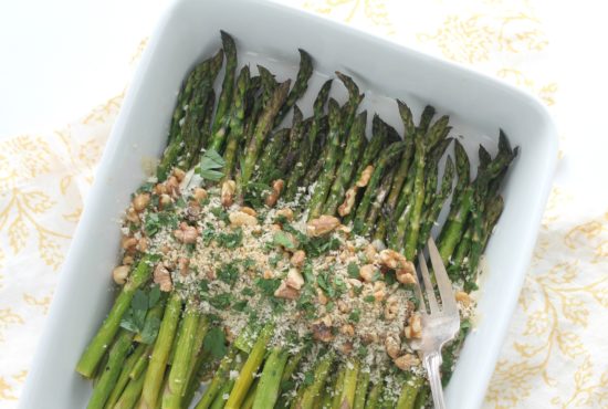 Roasted Asparagus with Walnuts and Breadcrumbs