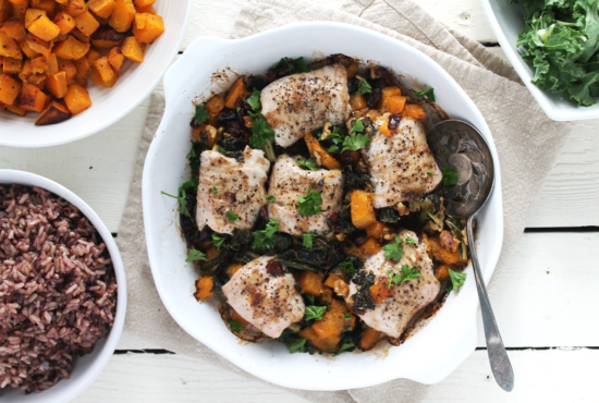 Kale, Butternut Squash, and Cranberry Stuffed Turkey Breasts