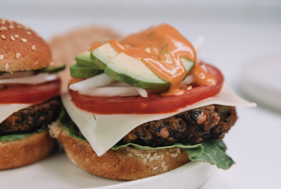 Black Bean Burgers with Thousand Island