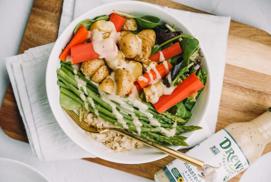 Asparagus Bowl with Potatoes and Roasted Garlic &#038; Peppercorn